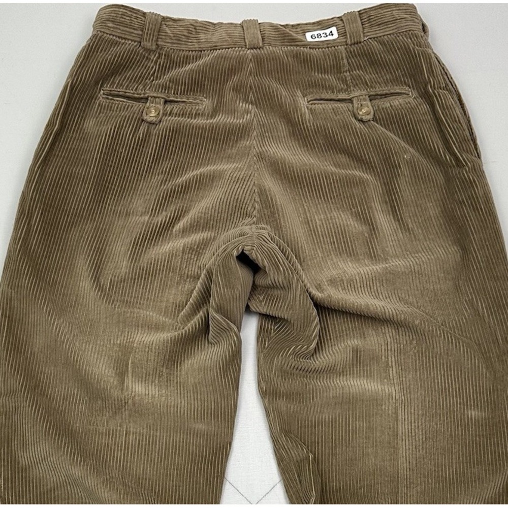Bills Khakis Corduroy Pants Mens 36x32 Pleated Relaxed Khaki Brown Made in USA